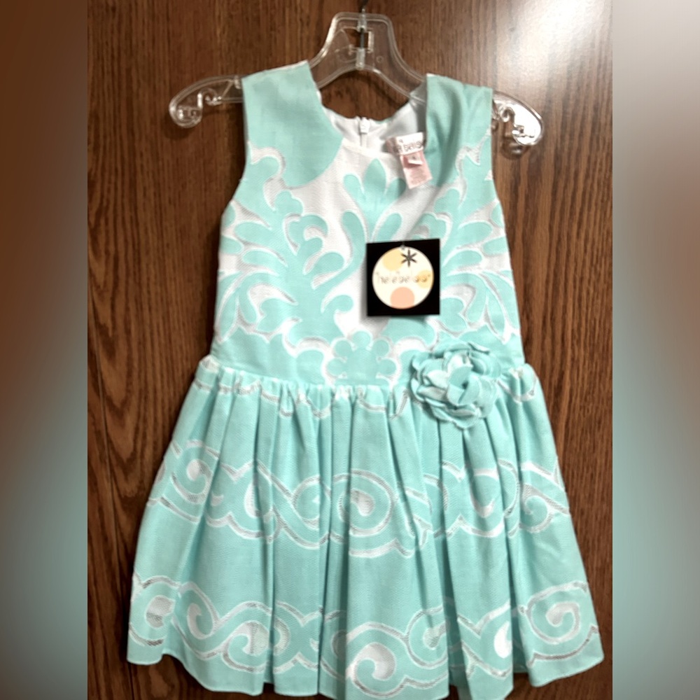 Halabaloo mint/white girls dress